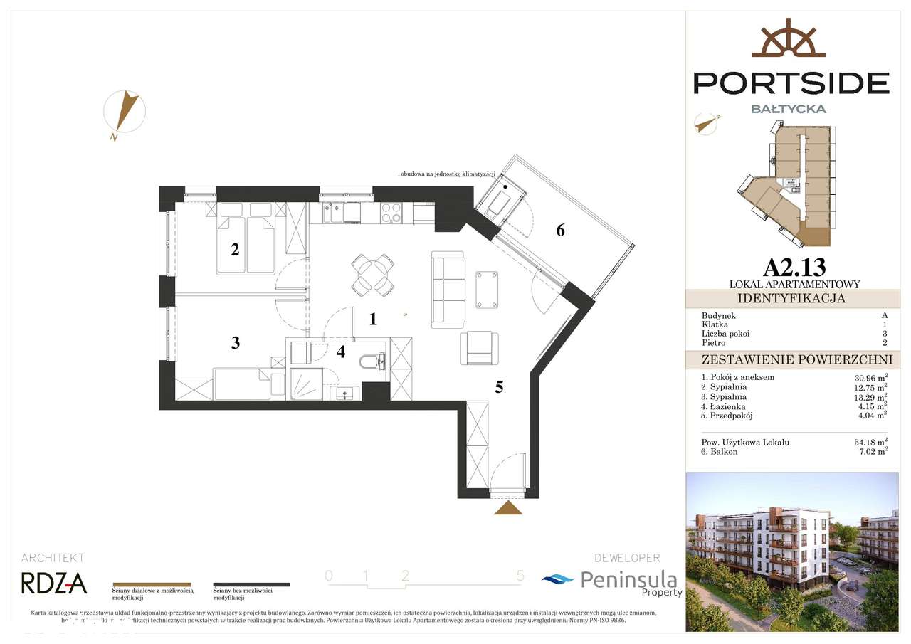 3-pokojowe mieszkanie 54m2 + balkon Bez Prowizji - Pełny obrazek: 2/7