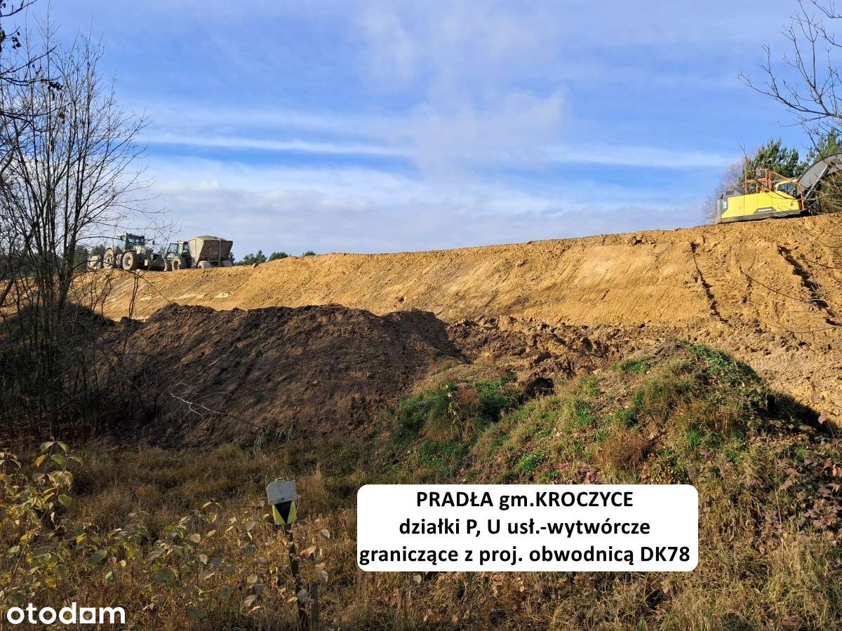Działka drogowa 615m2 przy projektowanym wężle dr. krajowej DK78-15