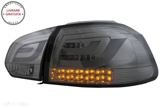 Stopuri LED VW Golf 6 VI (2008-2013) Tube Light Bar Fumuriu- livrare gratuita - 13