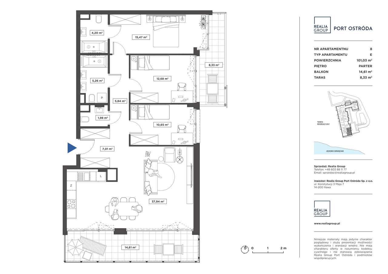 Port Ostróda | mieszkanie 8 - Pełny obrazek: 2/8