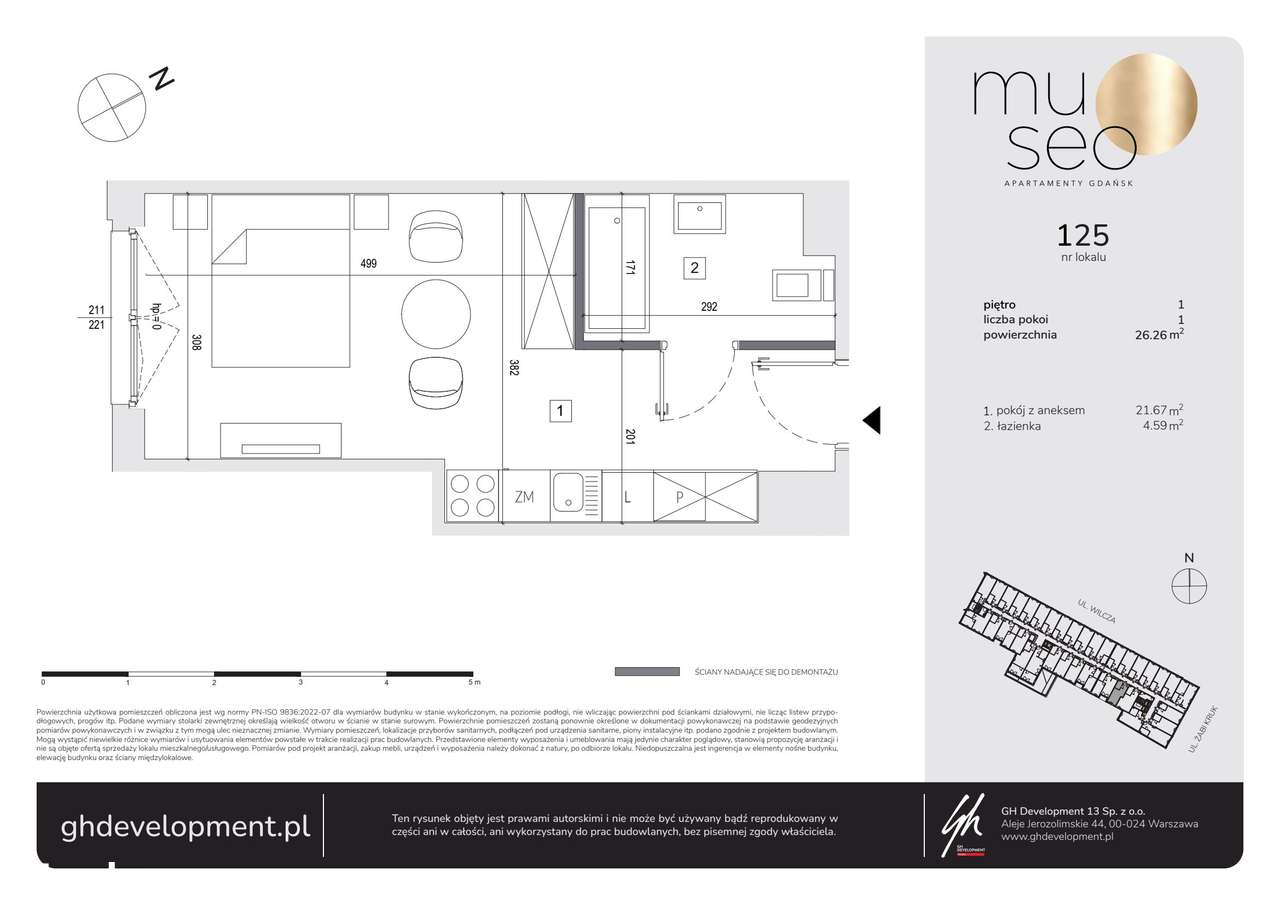 1-pokojowe mieszkanie 26m2 Bezpośrednio - Pełny obrazek: 2/7