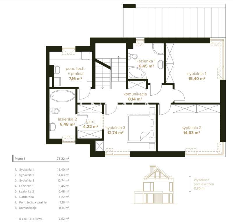 Nowoczesny bliźniak | 191,28 m2 | Wilanów - Pełny obrazek: 5/11
