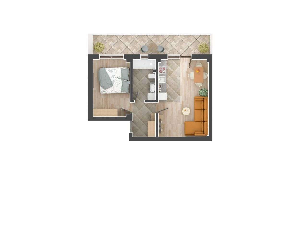 Apartament 1 camera, balcon, primar 2025-15