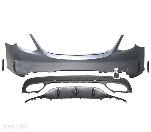 PARA-CHOQUES TRASEIRO PARA MERCEDES W205 LOOK C63 14-18 PONTEIRAS DE ESCAPE - 2