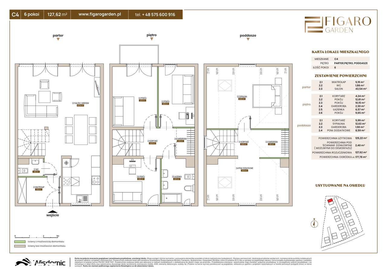 Figaro Garden|125,2m2 | podłogówka | rekuperacja |gotowy koniec roku - Pełny obrazek: 2/5