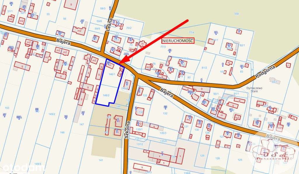 Działka budowlana Dymaczewo Stare 2534 m2 przy Wpn-1