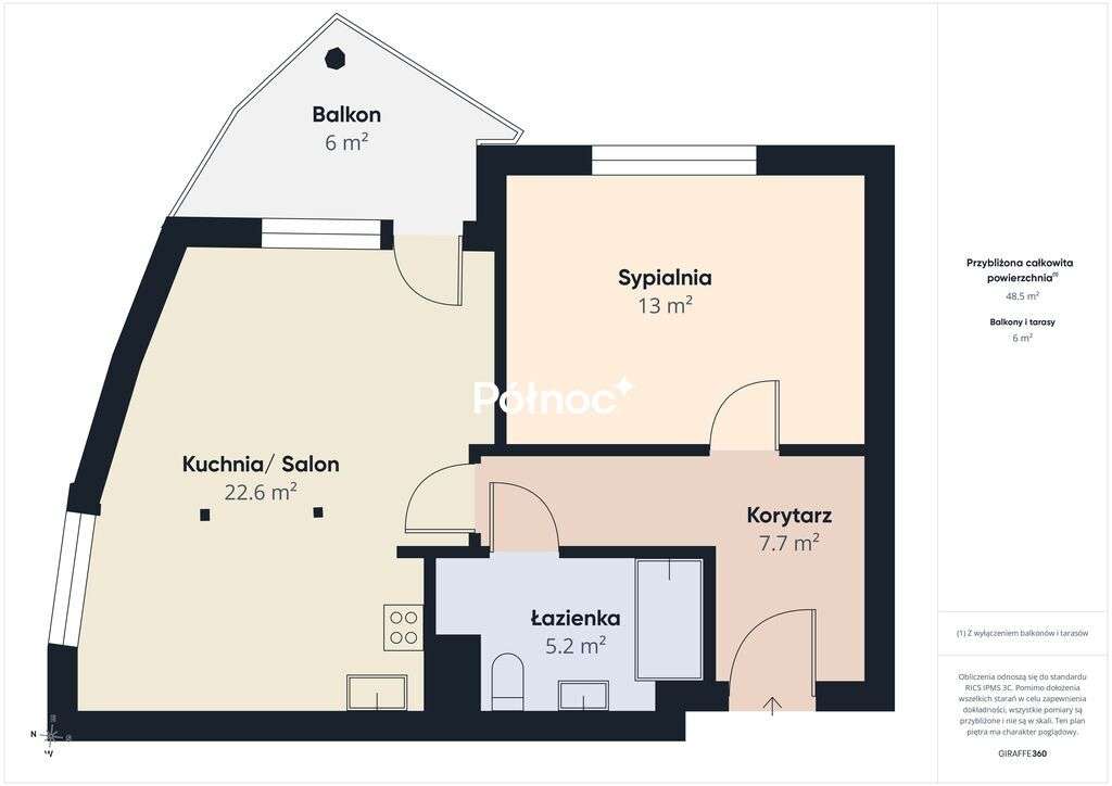 2 pokoje 49,2 m² I piętro ,  Sybiraków-5