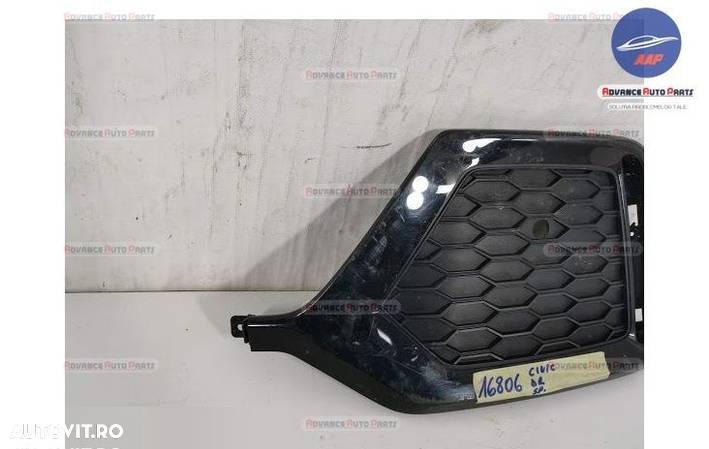 Grila Bara Spate Dreapta originala cu senzori Honda Civic 10 2015 2016 2017 2018 2019 2020 Hatchbac - 2