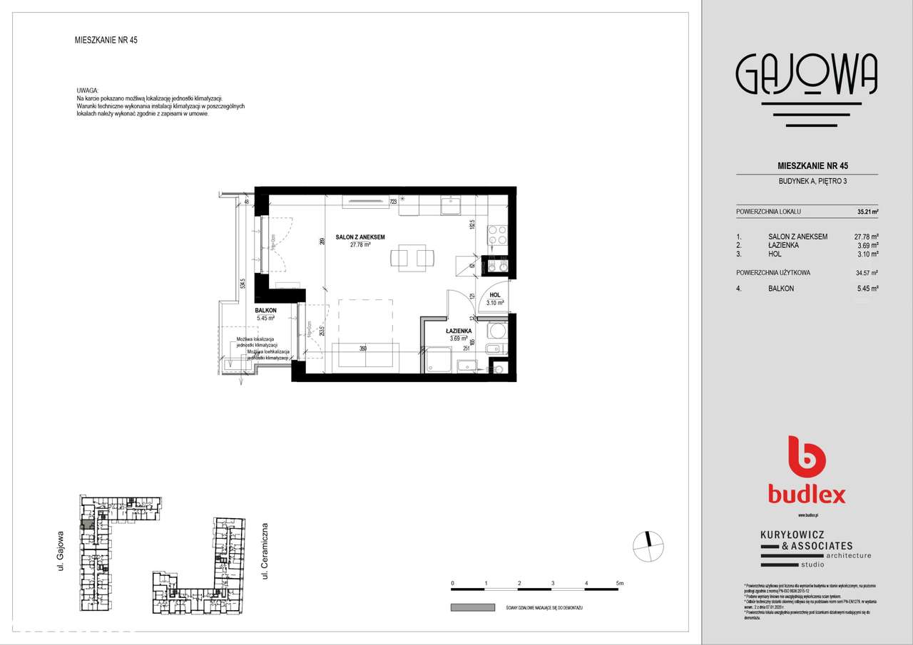 Gajowa  | mieszkanie 1-pok. | A.45 - Pełny obrazek: 2/7