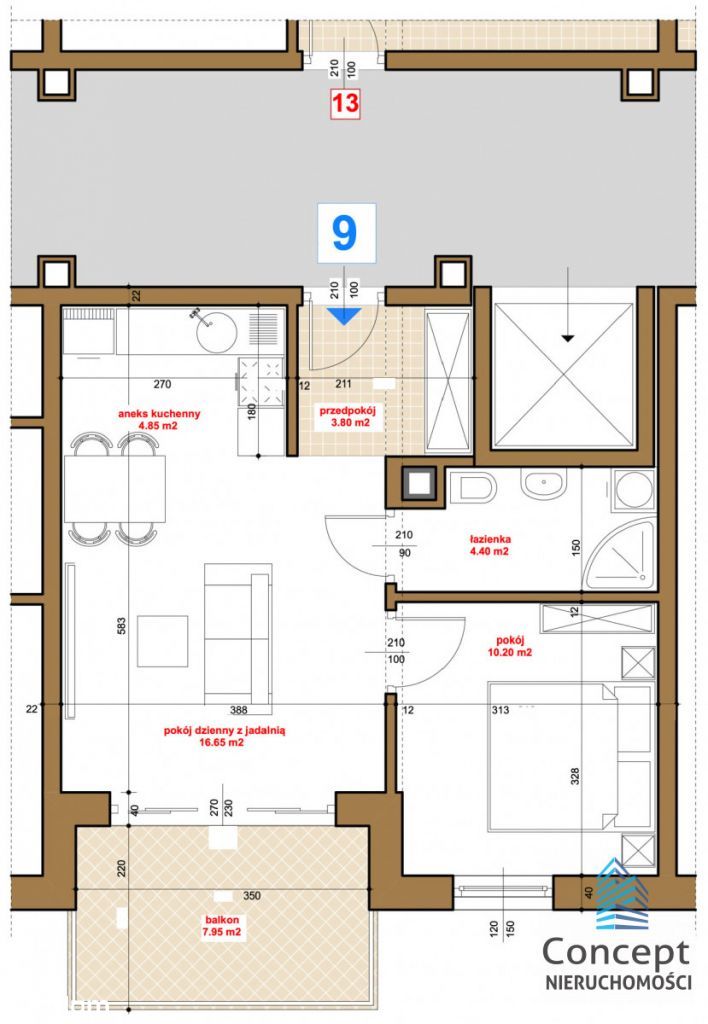 Mieszkanie | Stan deweloperski | 2 pokoje