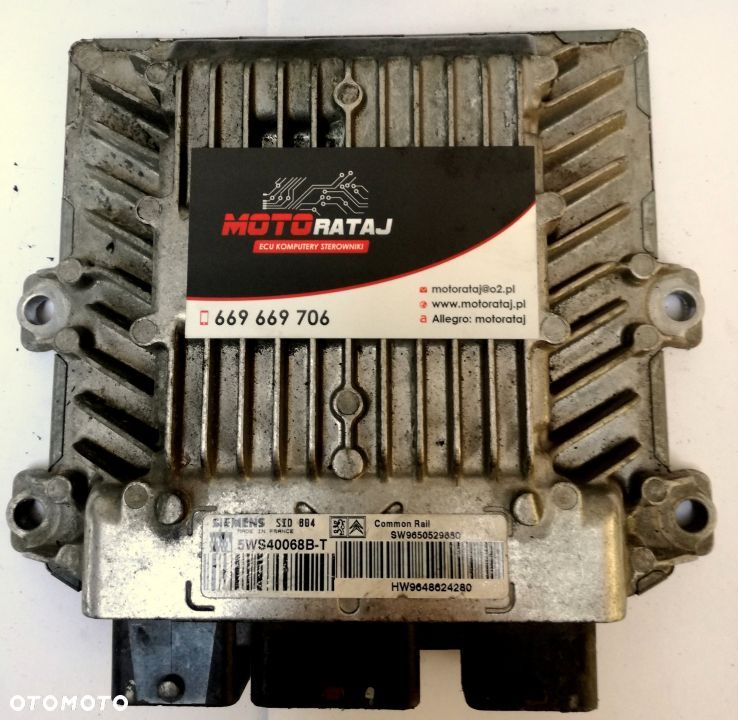 KOMPUTER CITROEN 5WS40068BT 9650529880 SID804 - 1