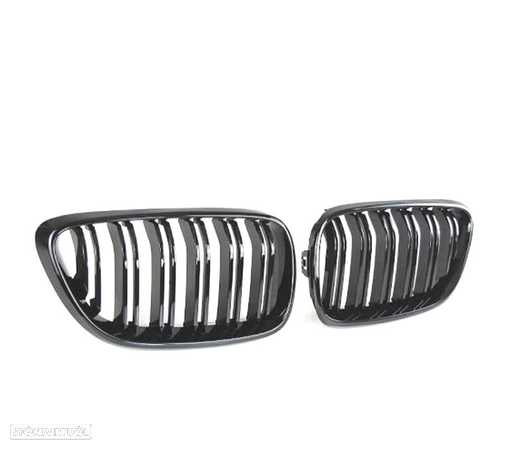 GRELHA FRONTAL PARA BMW SERIE 2 LOOK M2 COR PRETO BRILHANTE - 4