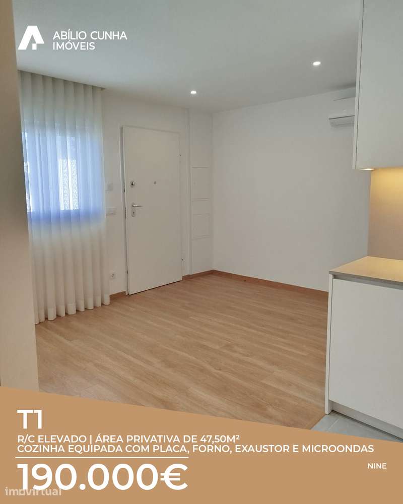 Apartamento T1 | R/C Elevado | 47,50 m² | Nine | 190.000 €-1