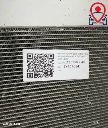 Radiator Suplimentar Apa Original In Stare Buna Mercedes-Benz GLE 2 (V167) 2018 2019 2020 A16750004 - 7