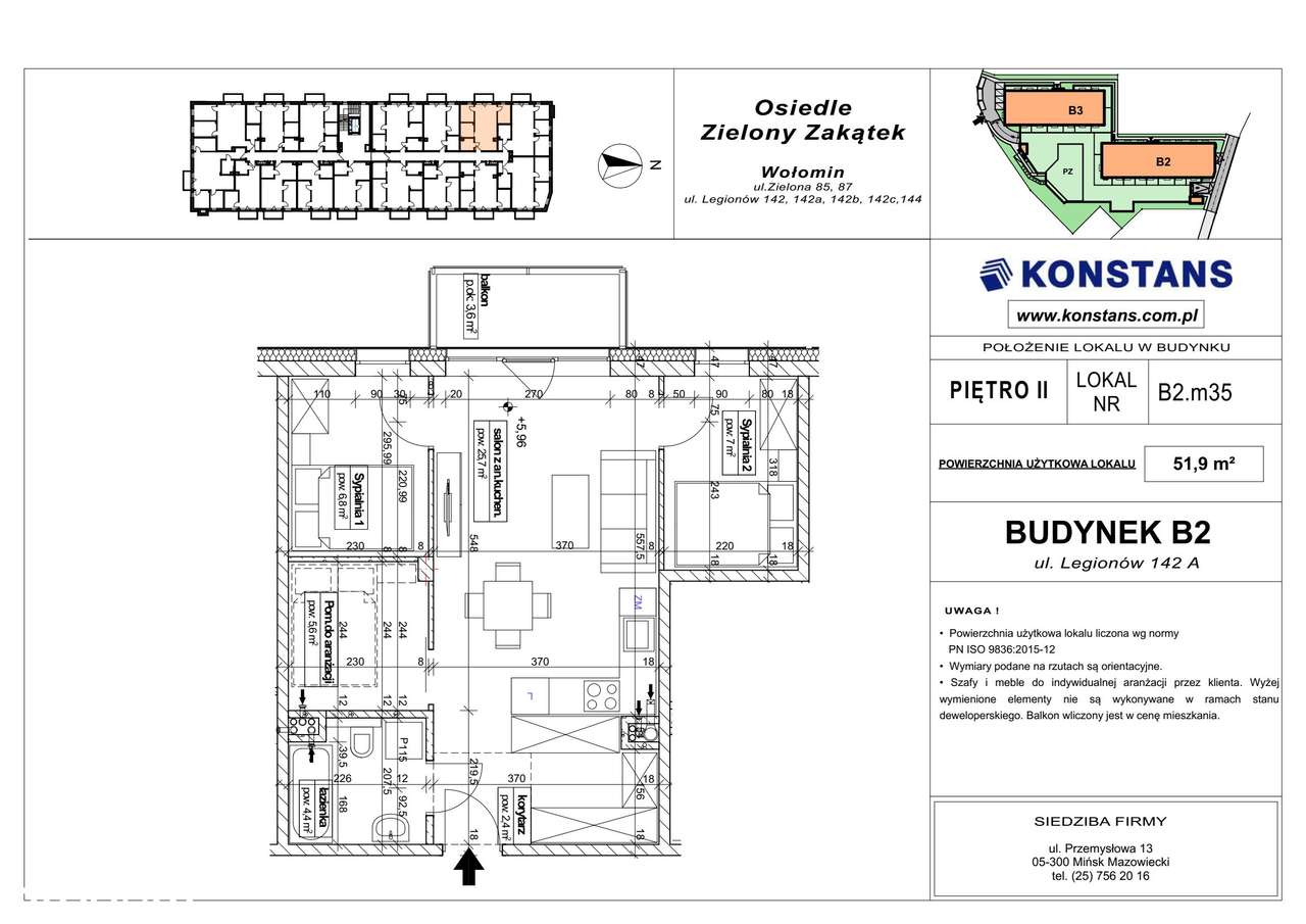 3-pokojowe mieszkanie 51m2 Bez Prowizji - Pełny obrazek: 2/5