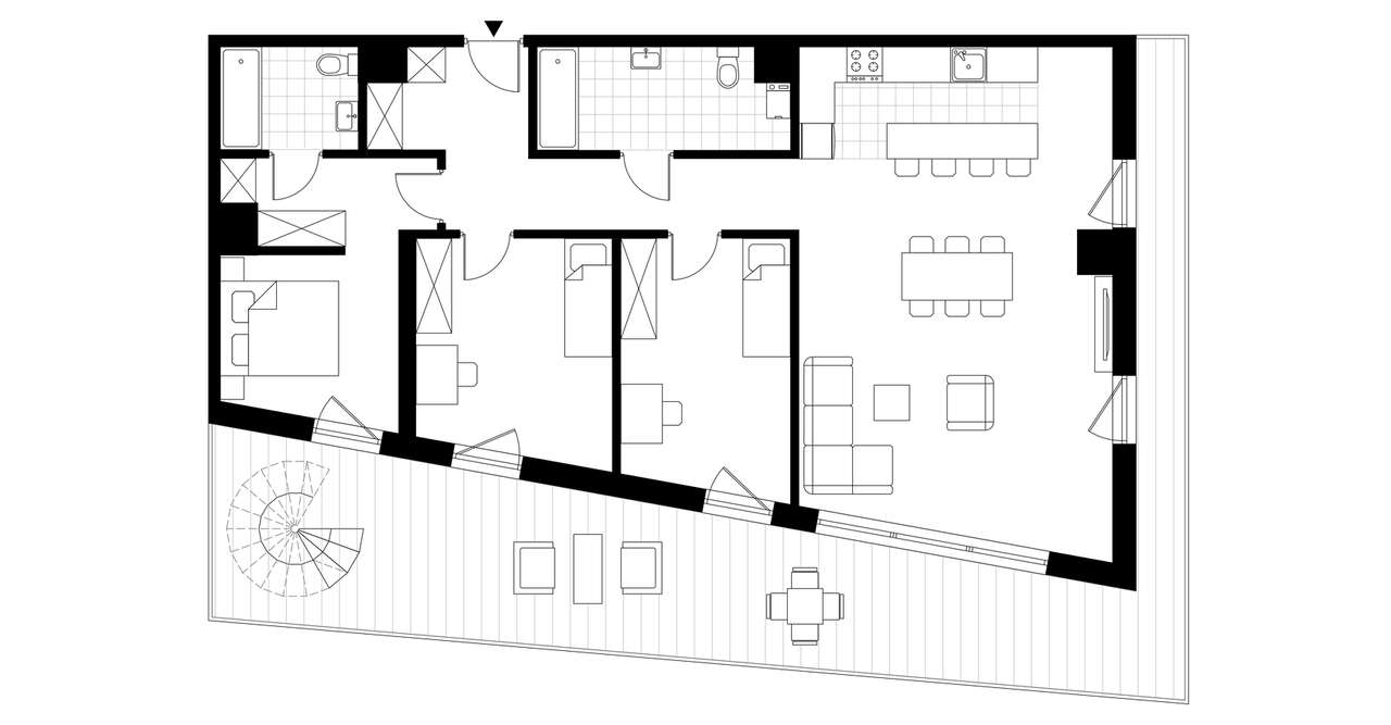 4-pokojowe mieszkanie 105m2 + loggia - Pełny obrazek: 3/8