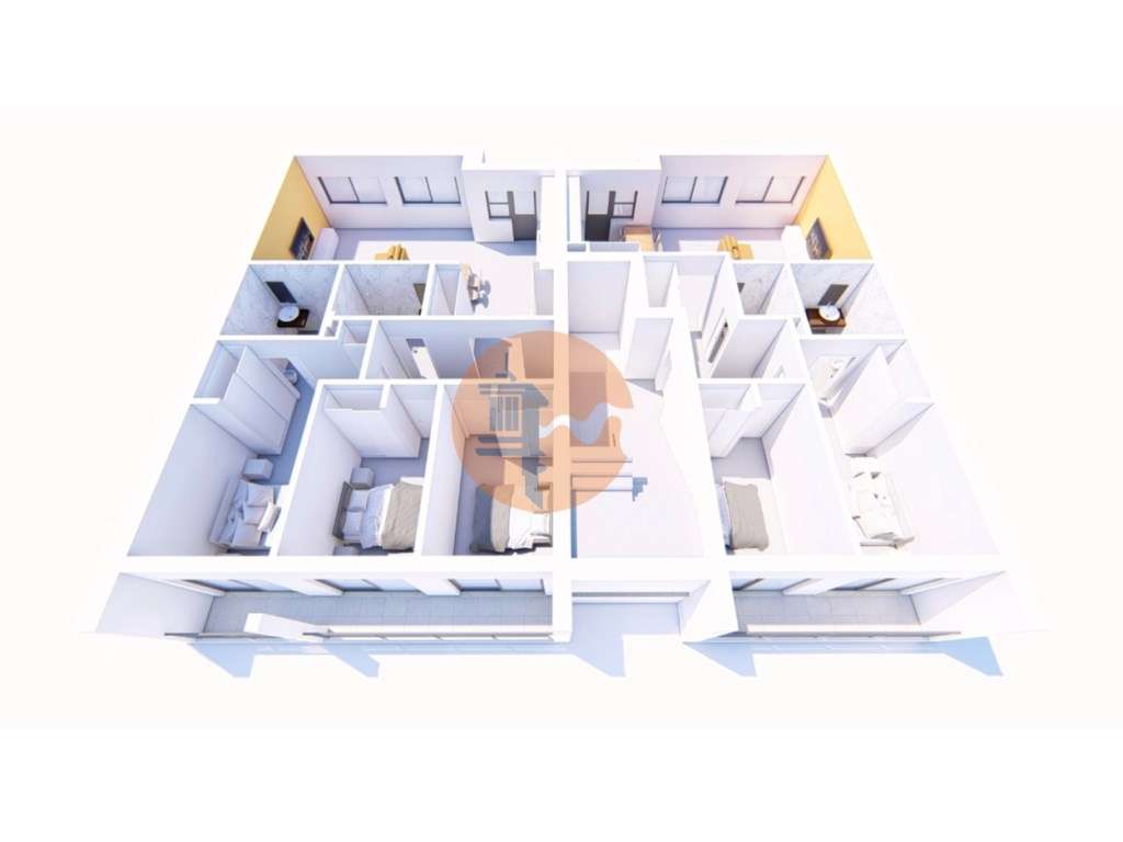 Apartamento T3 com garagem, elevador e terraço privativo com barbecue! - Grande imagem: 4/33