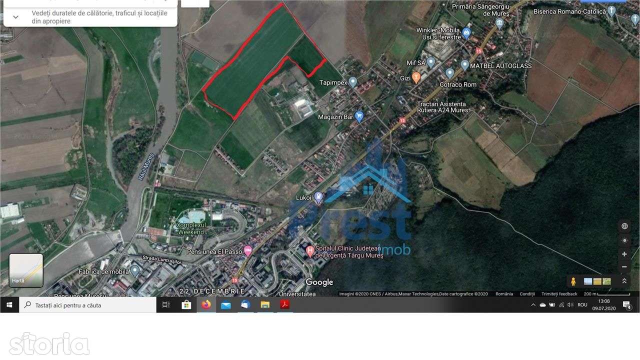 harta sangeorgiu de mures strazi 95 000 m², teren de vanzare   Mures (judet), Strada Sudului 