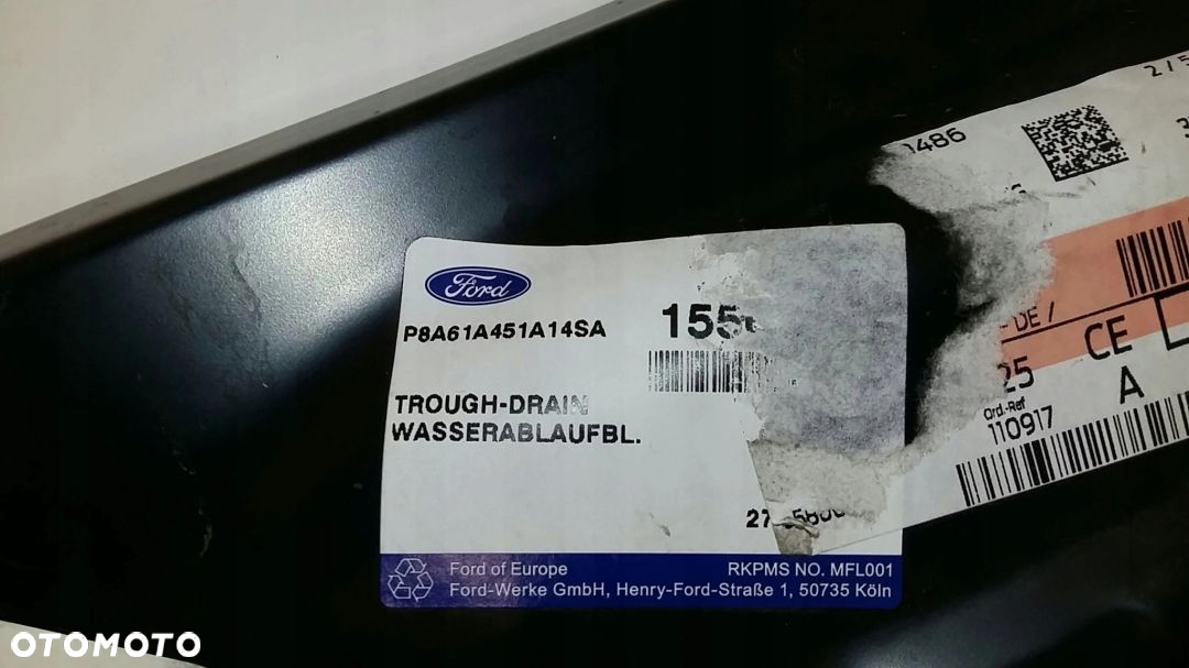 STELAŻ ODPŁYW BŁOTNIKA PRawego ford fiesta mk7 tył - 3