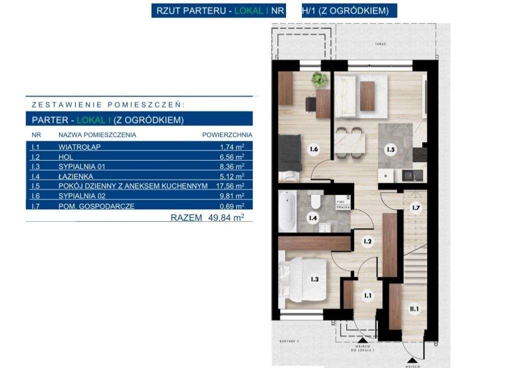 Okazja, ogródek 121m2, podłogówka, 1m.p. w cenie - Pełny obrazek: 5/5