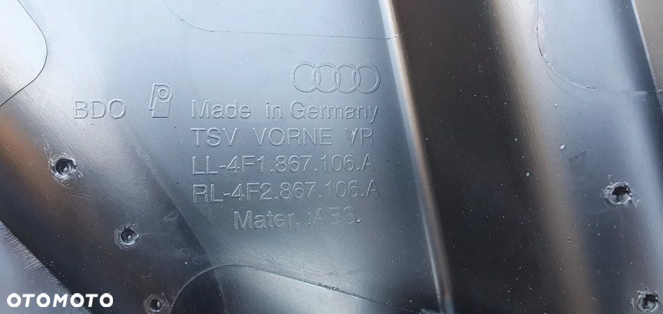Boczek tapicerka prawy przód przednia prawa Audi A6 C6 Lift - 6
