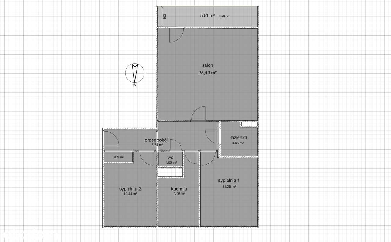 3-pokojowe mieszkanie na Gaju - Pełne Wyposażenie, Klimatyzacja - Pełny obrazek: 5/13