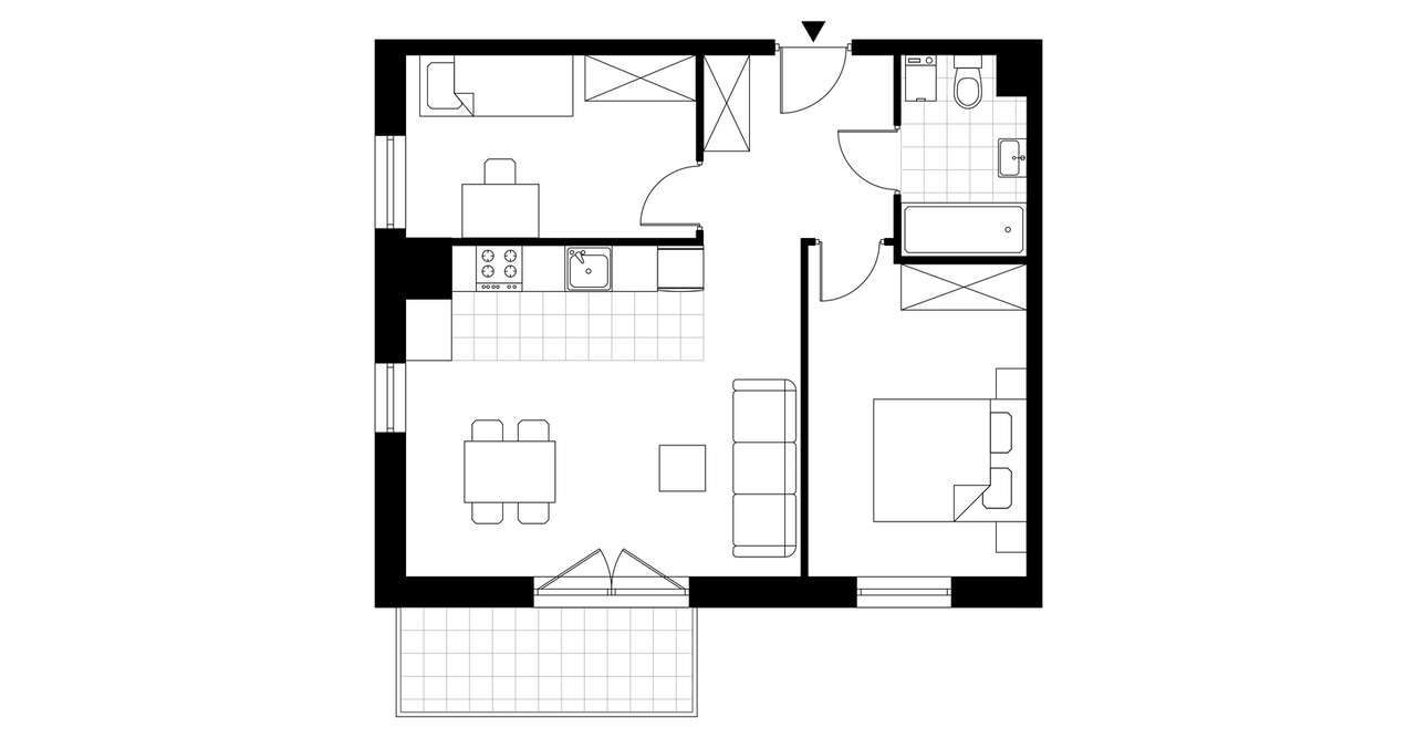 3-pokojowe mieszkanie 52m2 + balkon Bezpośrednio - Pełny obrazek: 4/9