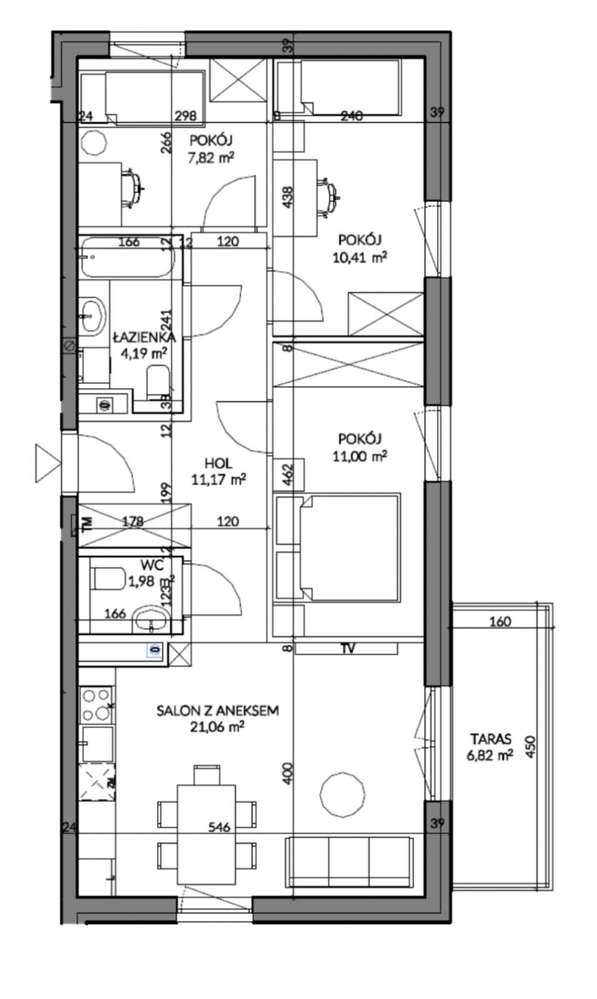 Wyjątkowe 68m2/ 4-pokoje/1 piętro/ winda/ taras/ Kapuściska/ Wyżyny-14
