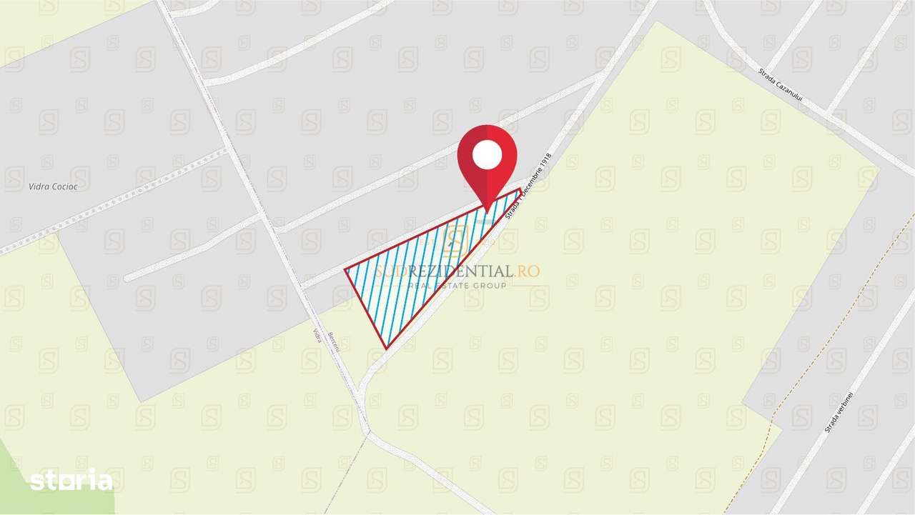 Lot de teren 1250 mp, Strada 1 Decembrie, com. Berceni. - Imagine principală: 1/9