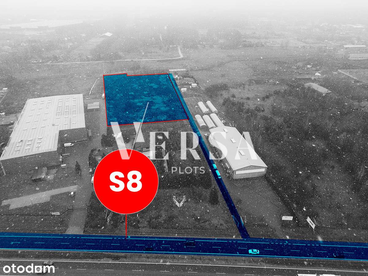 Działka przemysłowa 1,8 ha - trasa S8, Mpzp-4