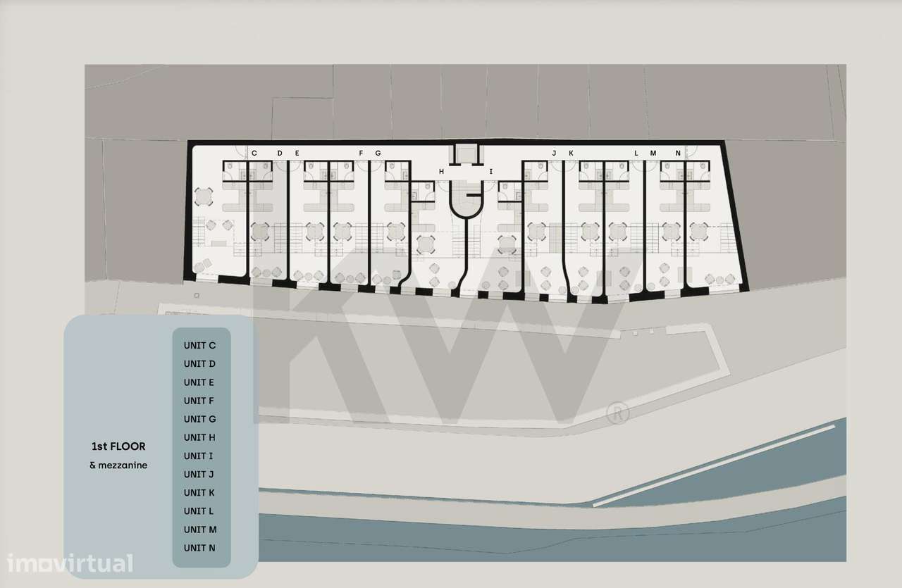 Apartamento T1 com mezzanine e estacionamento em primeira linha de rio - Grande imagem: 4/16