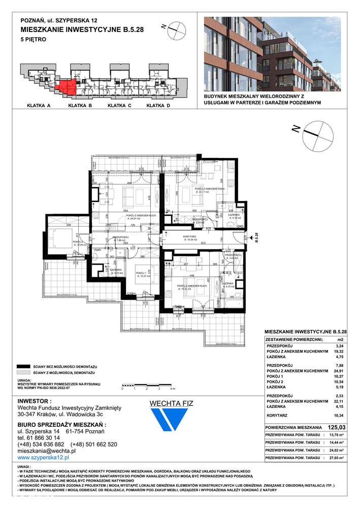 5-pokojowe mieszkanie 125m2 + 3 tarasy - Pełny obrazek: 2/7