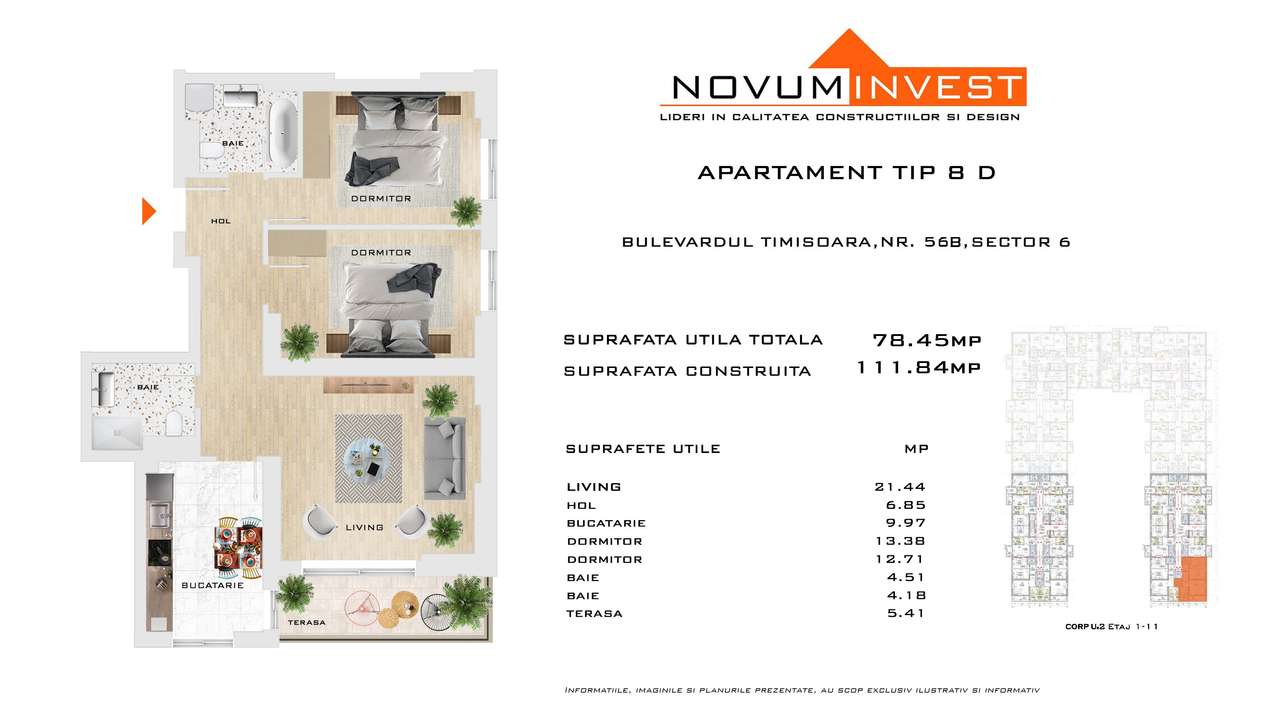 Apartament 3 Camere NOVUM Bulevardul Timisoara - FAZA 4 - Imagine principală: 3/6