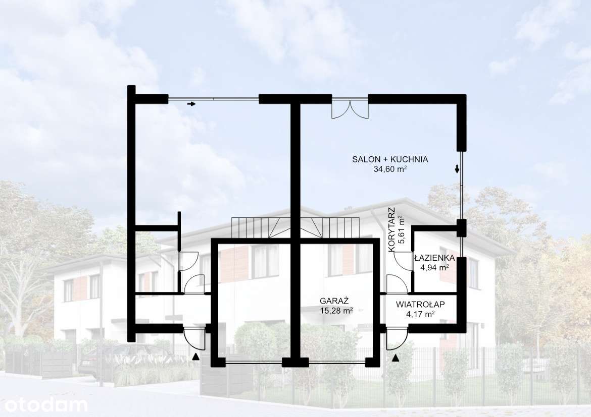 Piękne domy w zabudowie bliźniaczej Kajetany gm. Nadarzyn 2 ETAP-5