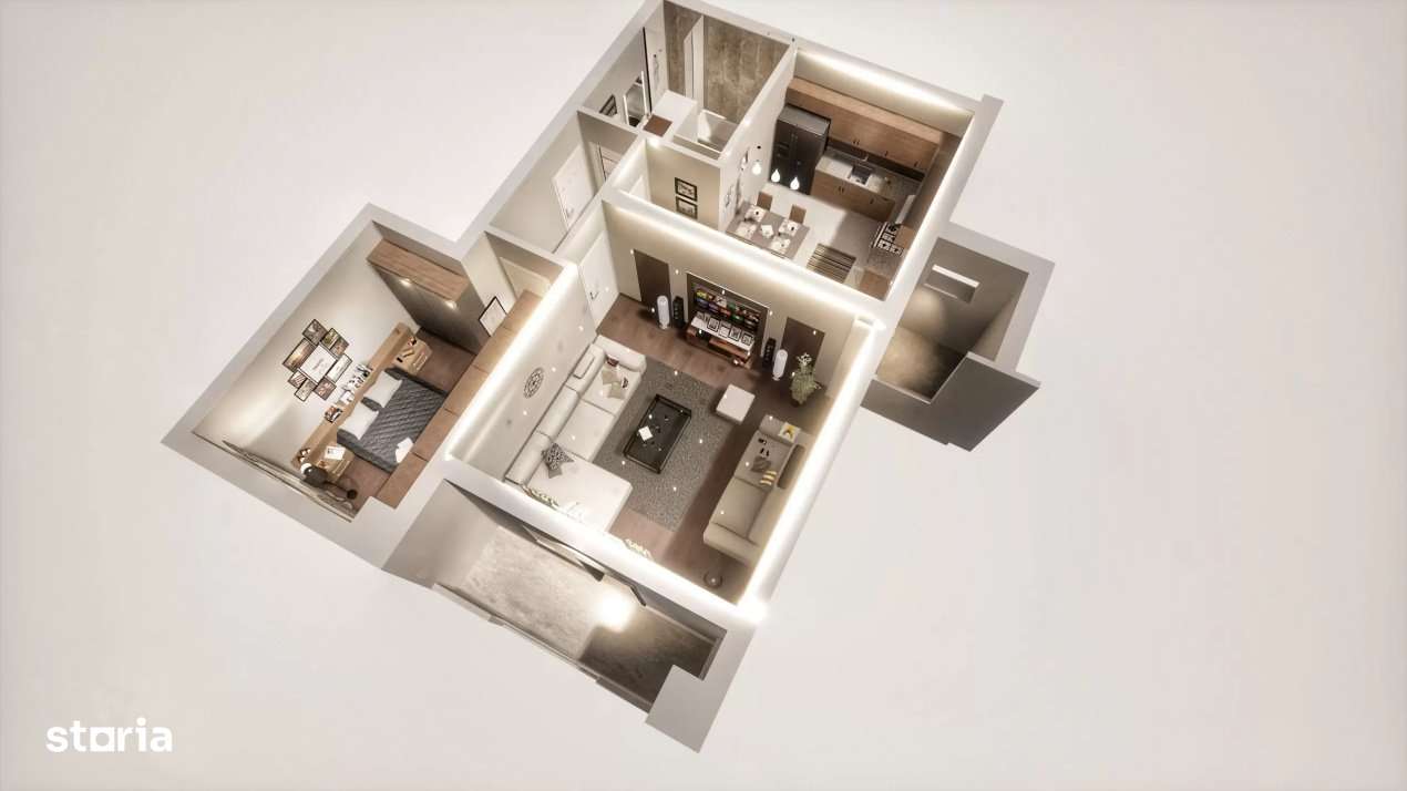 Apartament de vanzare, cu 2 camere, 64 mp, zona Ansamblul Vest Residen - Imagine principală: 2/19