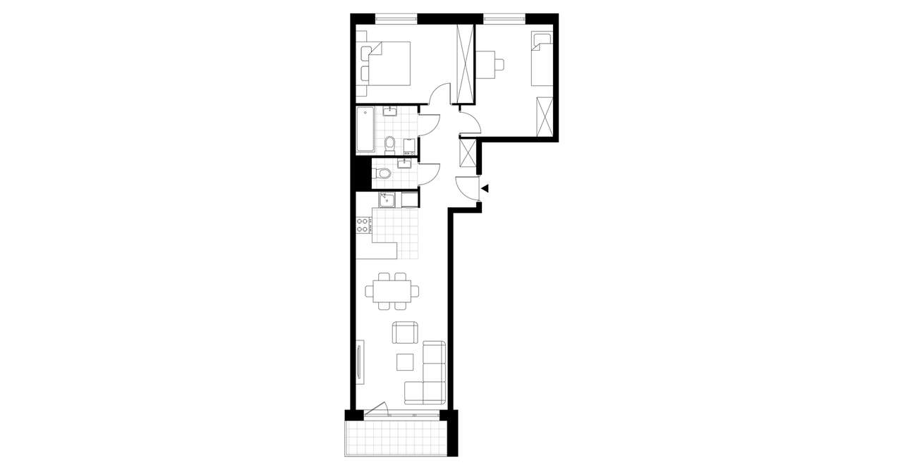 3-pokojowe mieszkanie 60m2 + balkon Bez Prowizji - Pełny obrazek: 3/8