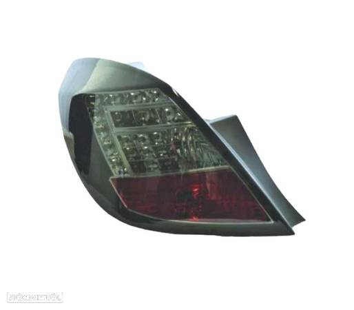 FAROLINS TRASEIROS LED PARA OPEL CORSA D 06-11 CROMADO ESCURECIDO - 2