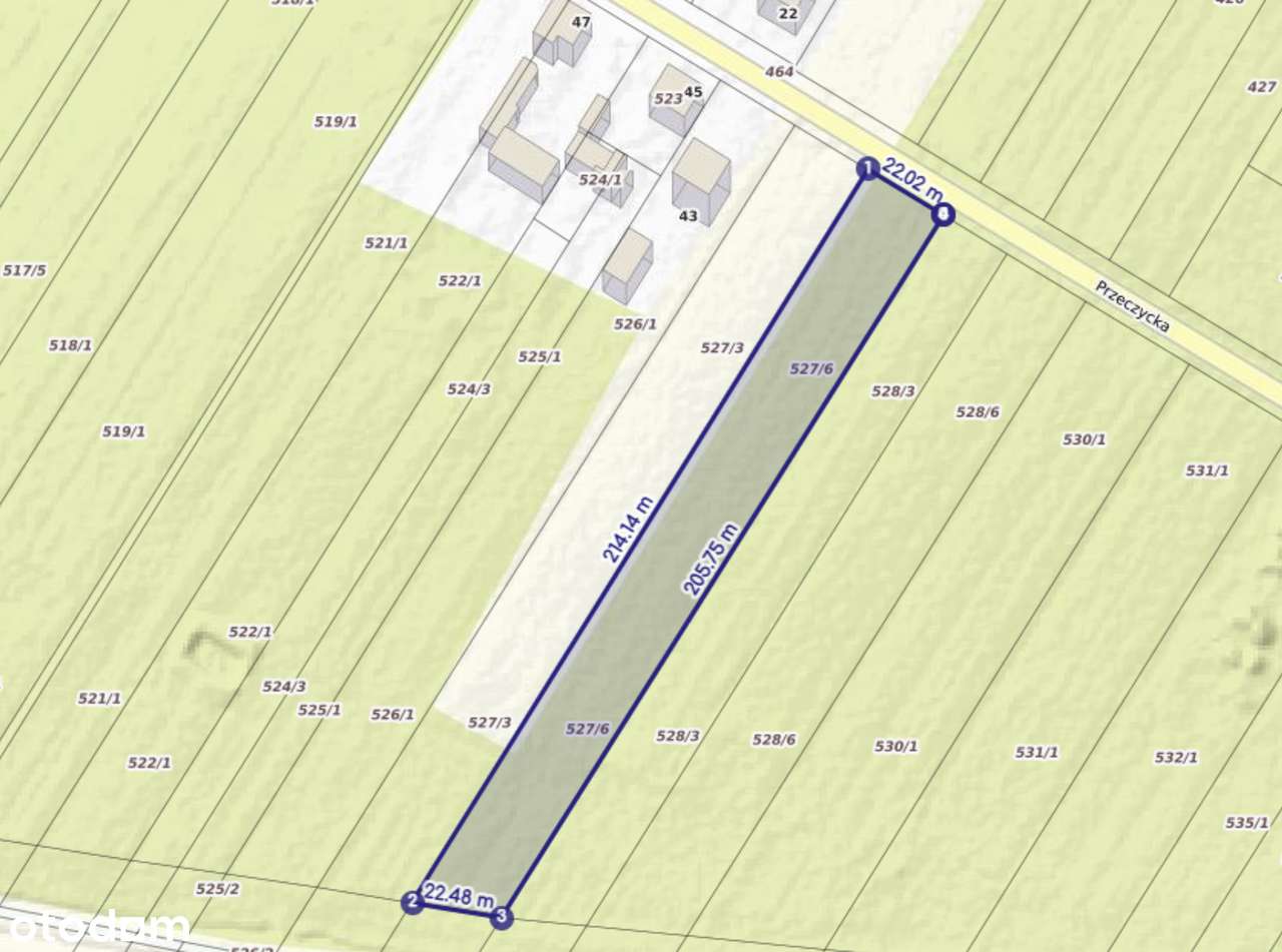 Działka rolno- budowlano-usługowa Wojkowice Kościelne ul. Przeczycka-9