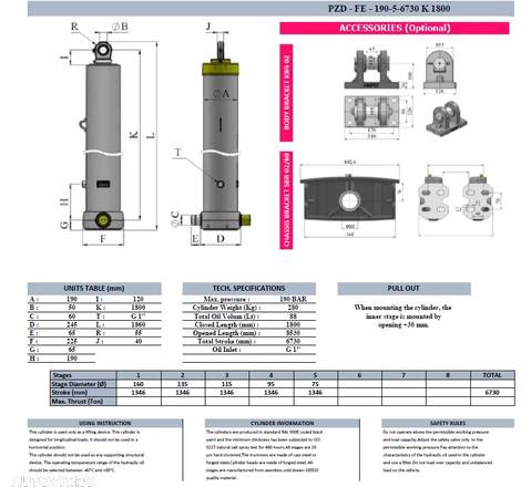 Cilindru basculare FE-190-5-6730-k1800 - 1