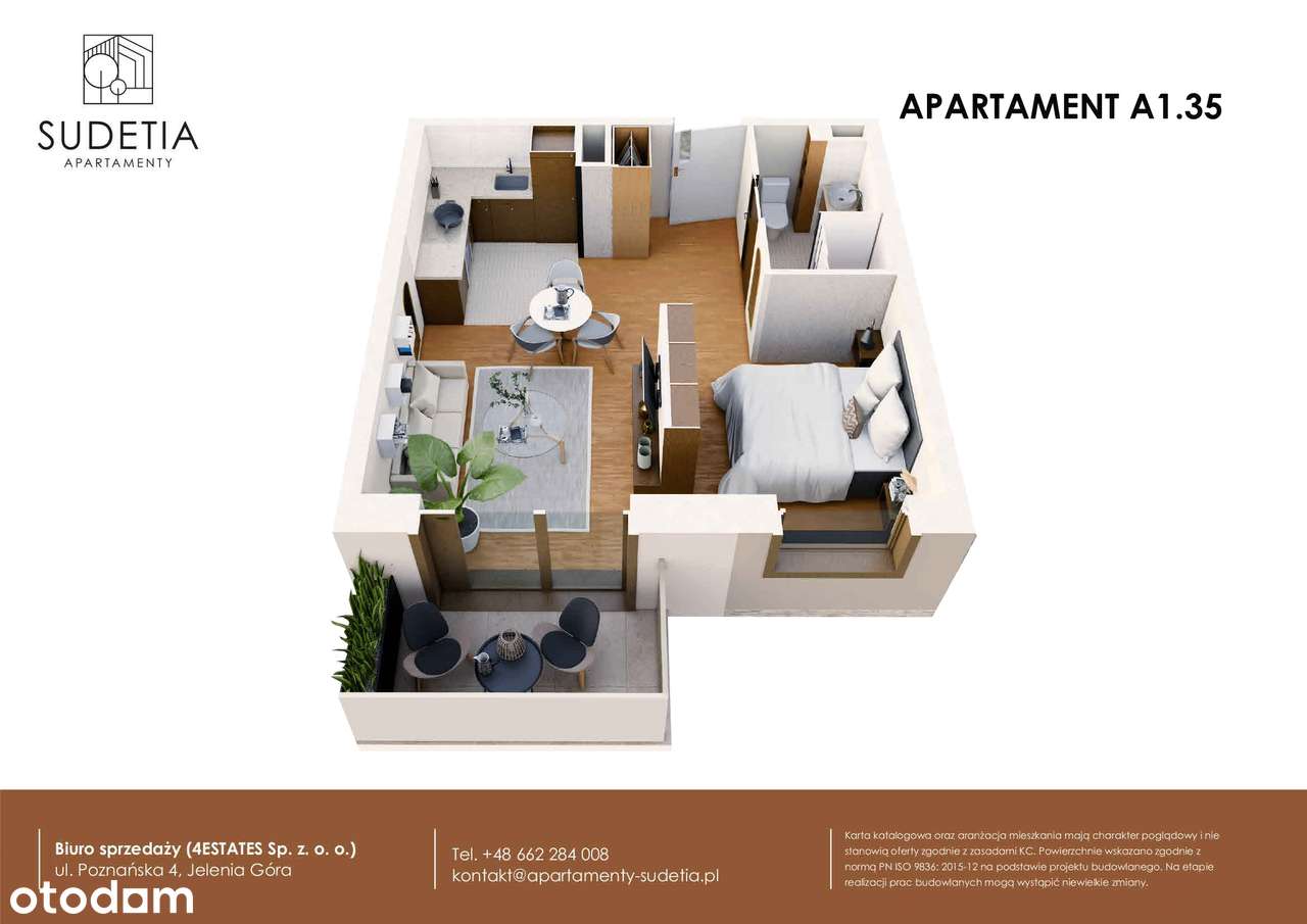 Apartamenty Sudetia | mieszkanie 1-pok. | A1.35 - Pełny obrazek: 3/8