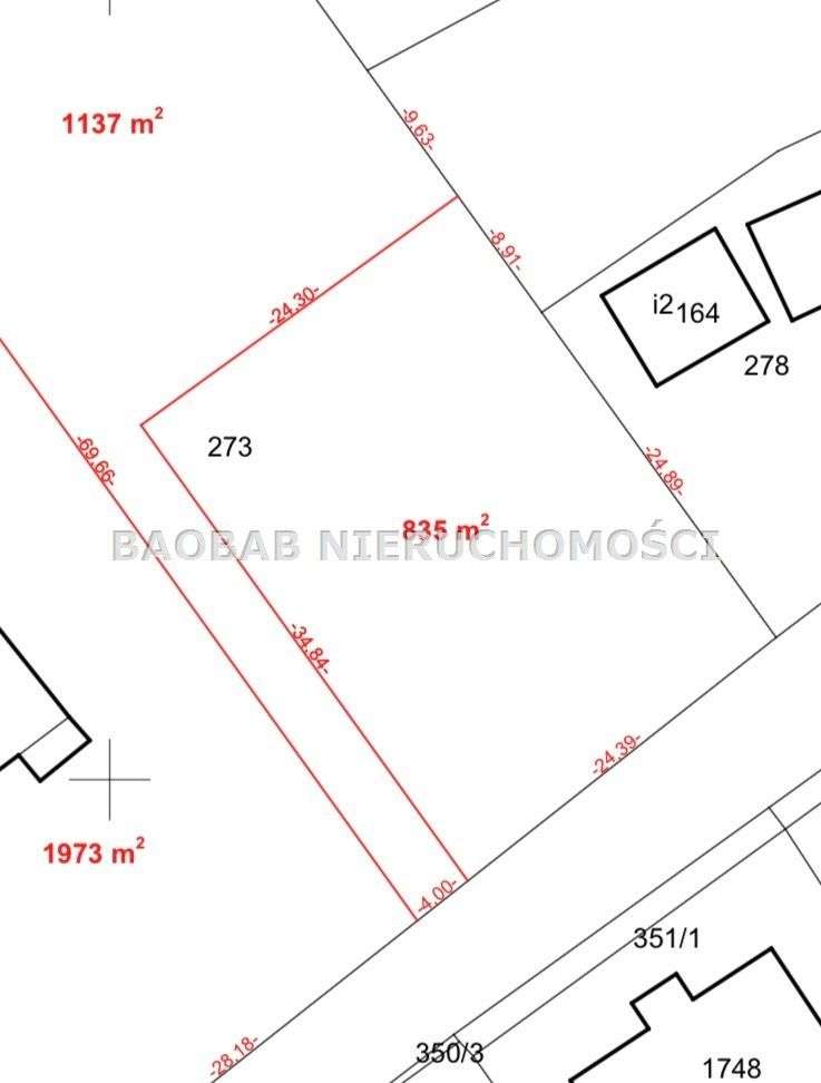 Kąty Rybackie Działka 835 m2 w centrum