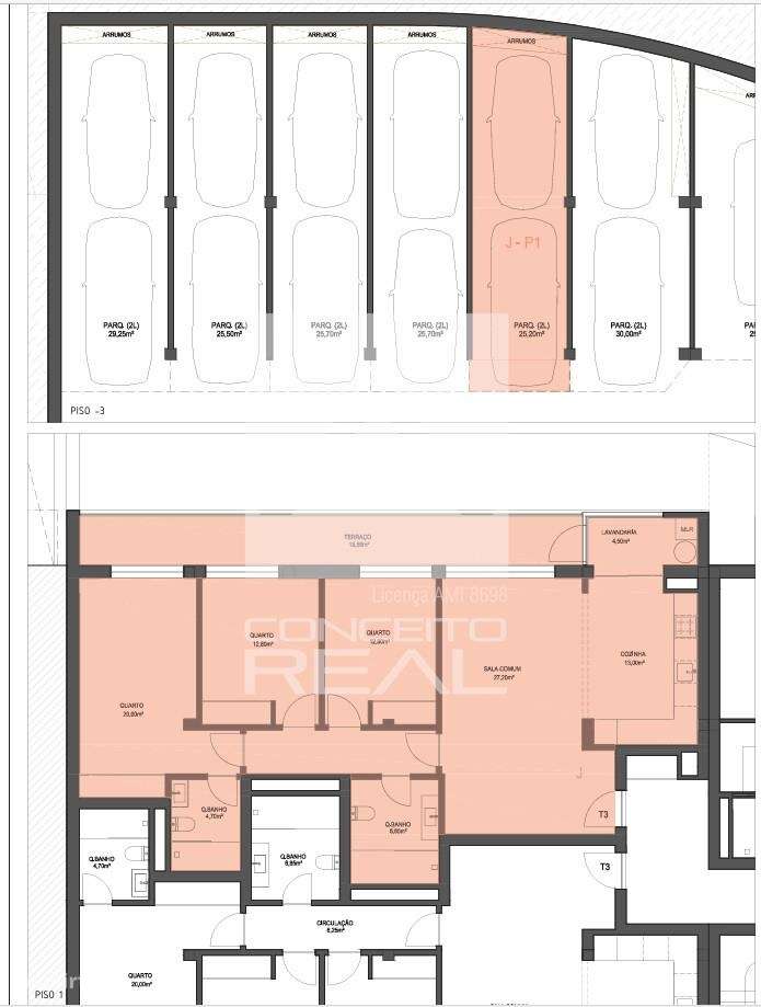 Apart. T3 c/ Box p/ 2 viat. Novo - Lordelo (Paredes) - Grande imagem: 3/12