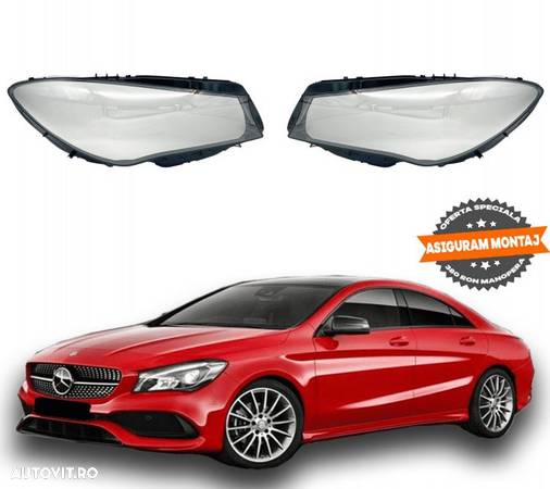 Pachet Sticla Sticle Far Stanga Dreapta Mercedes-Benz CLA-Class C117 (facelift) 2016 2017 2018 2019 - 1