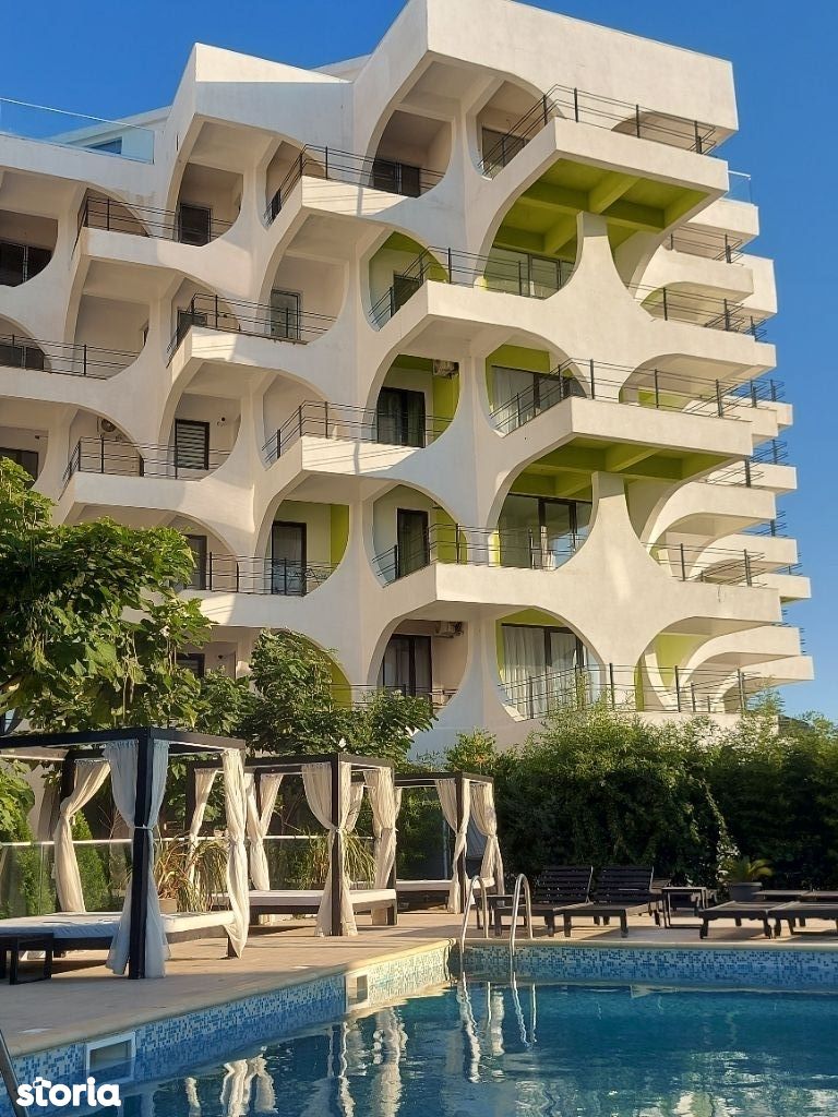 Mamaia Nord, Apartament cu 2 camere in resort cu piscină + loc parcare