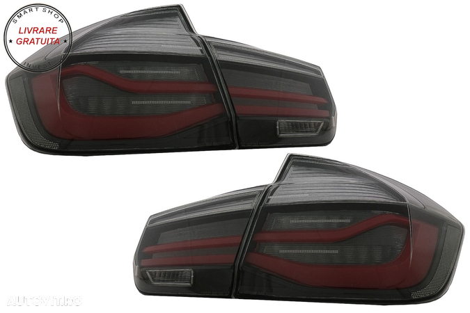 Stopuri LED M Look Black Line BMW Seria 3 F30 (2011-2019) LCI Design cu Semnal Din- livrare gratuita - 16