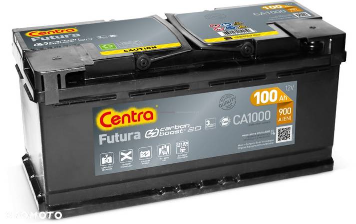 Akumulator CENTRA FUTURA 12V 100Ah 900A CA1000 Rybnik - 1