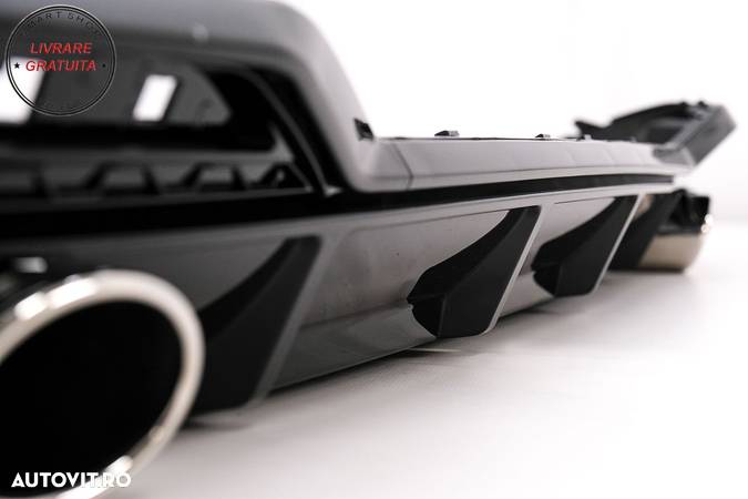 Difuzor Bara Spate Audi A5 F5 Facelift S-Line (2020-) Negru Lucios- livrare gratuita - 6