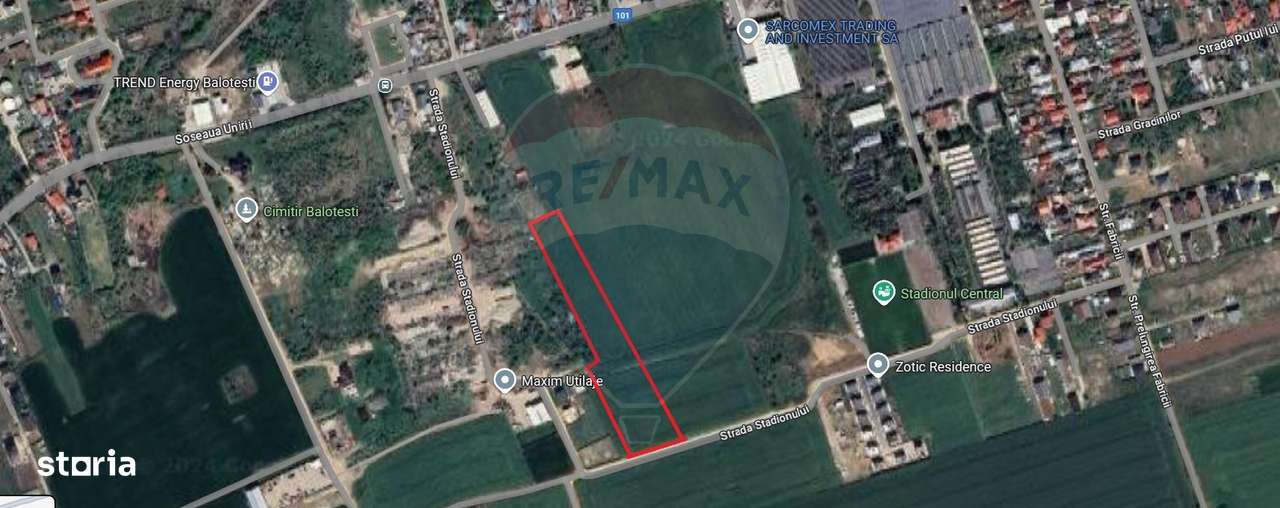 Teren Intravilan de vanzare 21000 mp Balotesti Soseaua Unirii - Imagine principală: 1/13