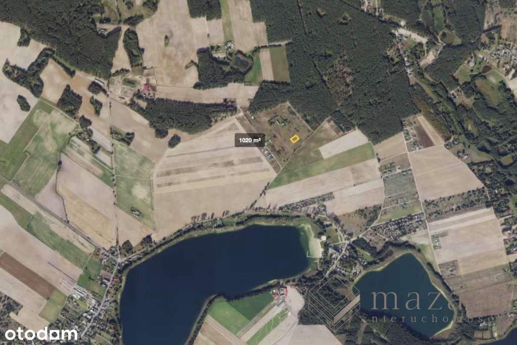 Wąsosz, bliskość lasu i jeziora, działka 1020 m2