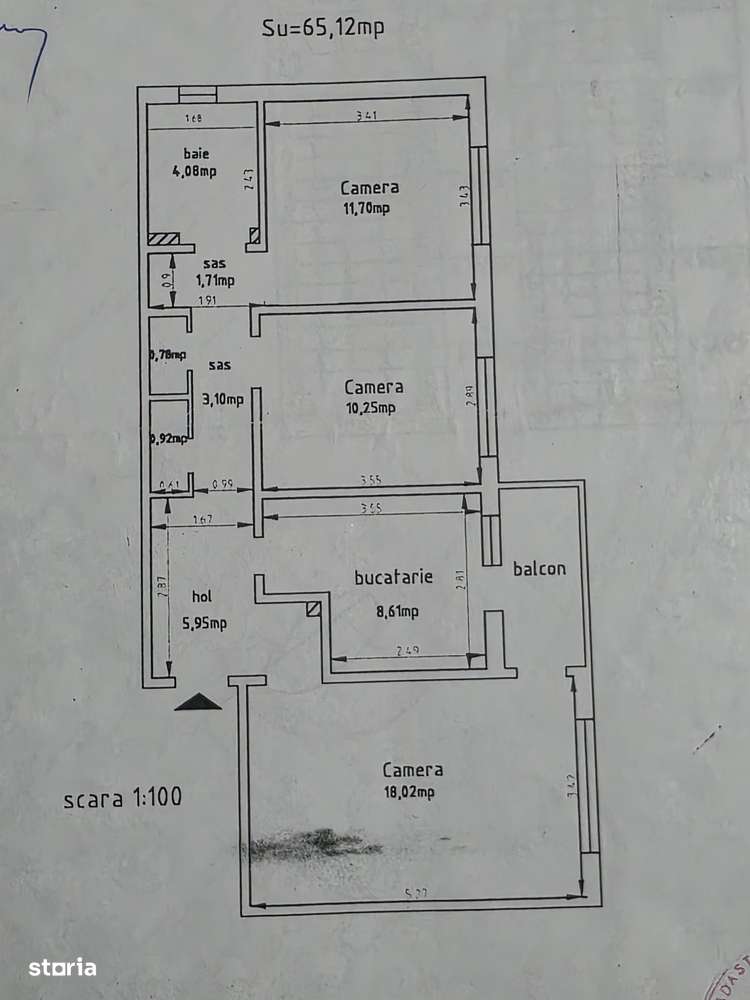 Apartament 3 CAMERE Decomandate et 2/4 MOBILAT 65mp Nicolina BELVEDERE-12